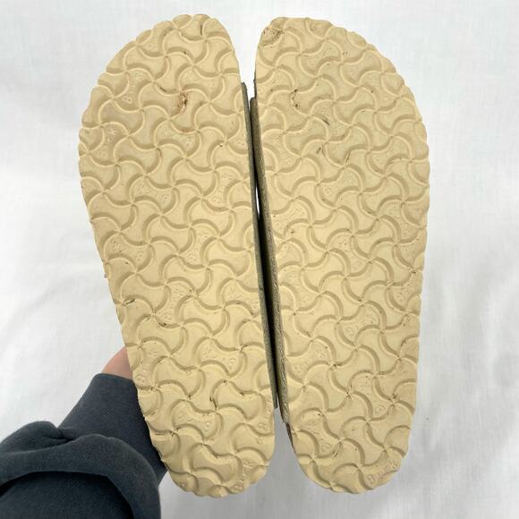 Birkenstock Arizona Sandal Washed Metallic Cream Gold Crackle Neutral Size EU 41 - Picture 11 of 11